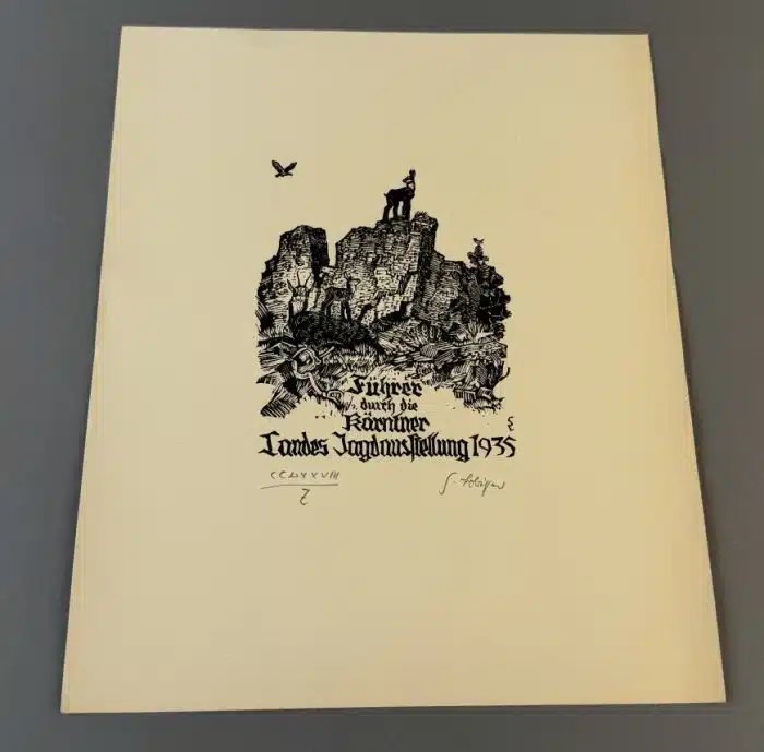 Switbert Lobisser - Holzschnitt -  Führer durch die Kärntner Landesaustellung 1935  - 26,5x32,5 cm  signiert nummeriert
