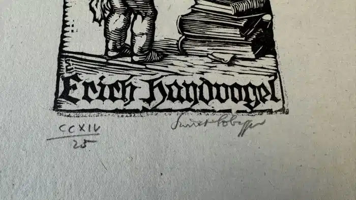 Switbert Lobisser - Holzschnitt - Op. 214  Exlibris Erich Haydvogel - 22x35 cm signiert nummeriert – Bild 3