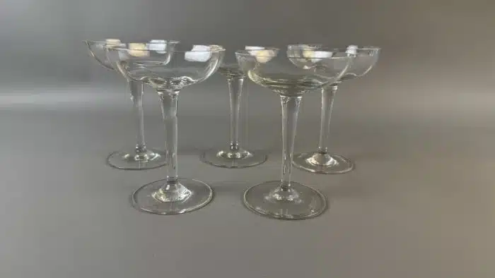 Switbert Lobisser - Aus persönlichem Besitz -  5 Stück Champagner - Schaumweingläser – Bild 2