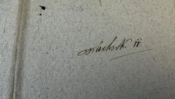Switbert Lobisser - Holzschnitt - auf altem Brief von 1816  - Op. 209  Exlibris Marco Birnholz (I)  21x33,5 cm  signiert nummeriert – Bild 6