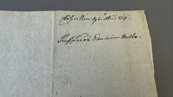 Switbert Lobisser - Holzschnitt - auf altem Brief von 1814  - Op. 210  Exlibris Marco Birnholz (II)  19x32 cm  signiert nummeriert – Bild 5