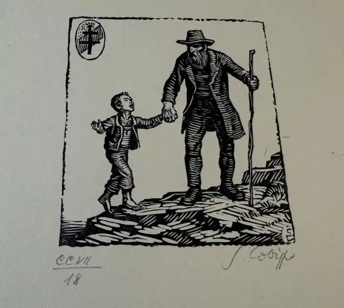 Switbert Lobisser - Holzschnitt -  Op. 207  Für ein Tuberkulosen-Fürsorge-Werbeblatt 25x35 cm  signiert nummeriert – Bild 2