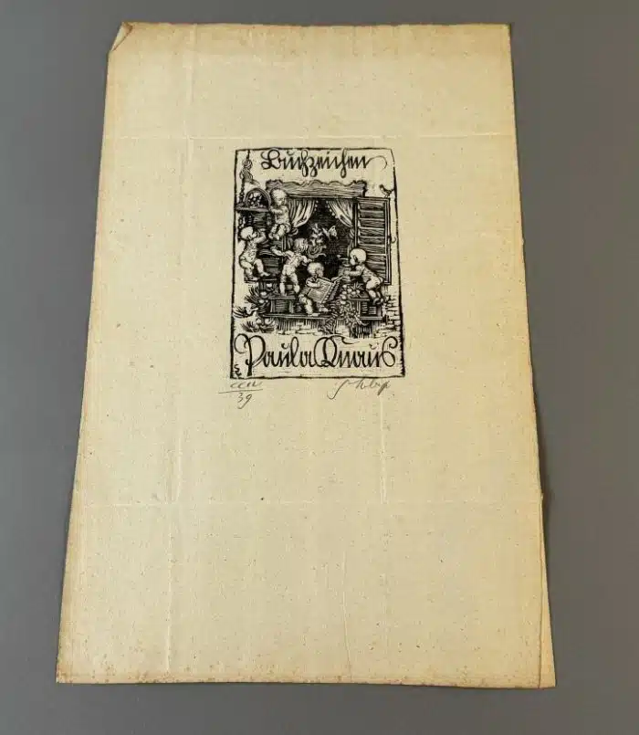 Switbert Lobisser - Holzschnitt - mit Wasserzeichen Stift St.Paul - Op.204  Buchzeichen Paula Knaus 23x36 cm  signiert nummeriert