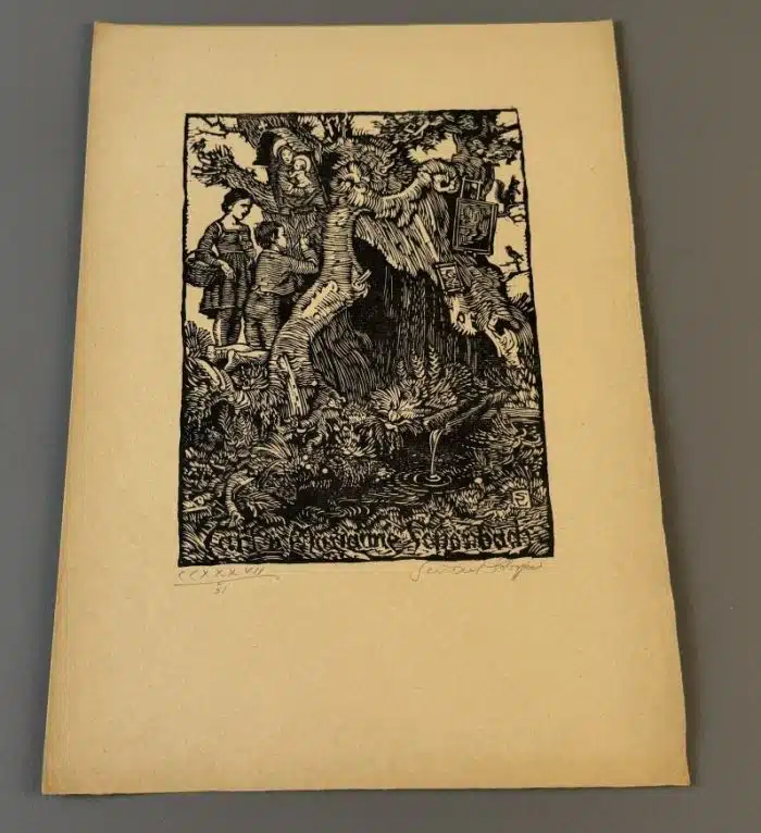 Switbert Lobisser - Holzschnitt - Op. 237  Carl und Marianne Schönbach 24,5x35 cm  signiert nummeriert