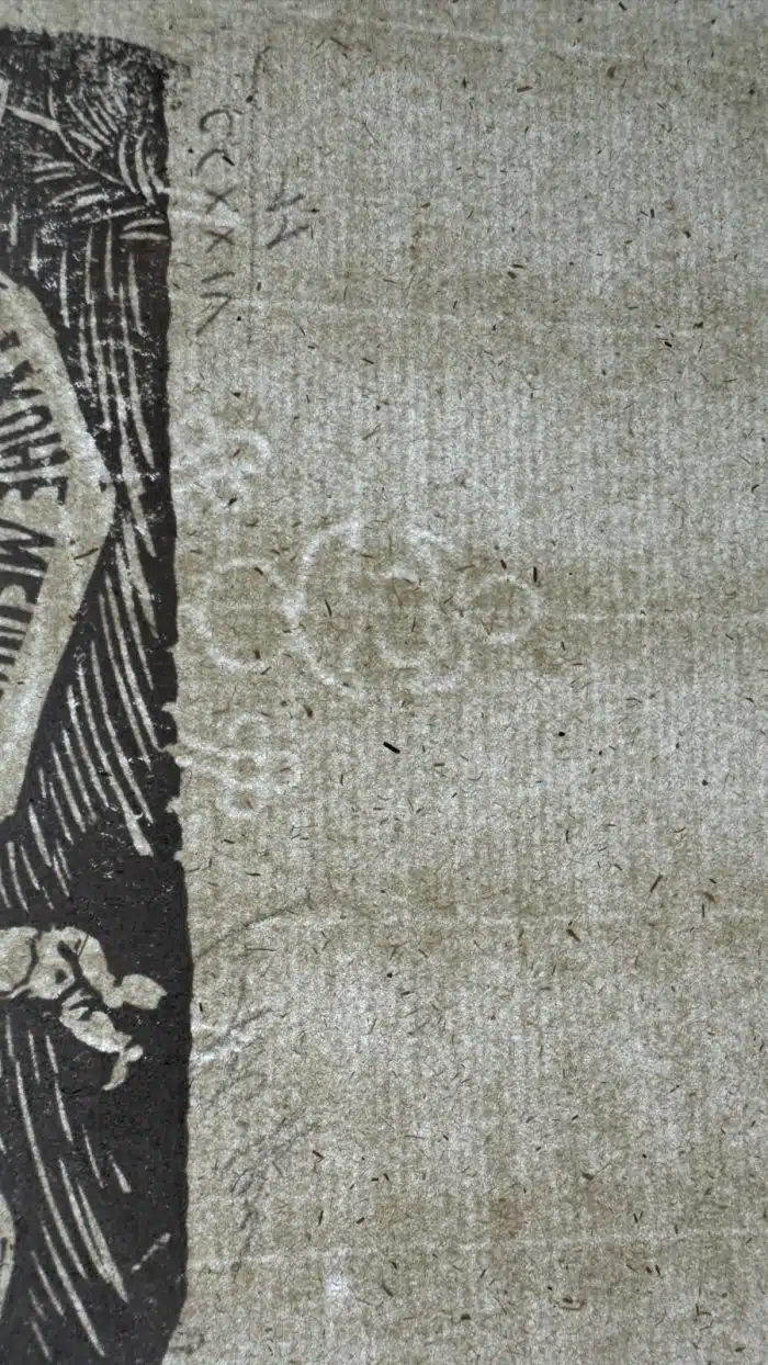 Switbert Lobisser - Holzschnitt - mit Wasserzeichen Stift St.Paul - Op.224  Dr.Hackl wünscht 1934 24x37 cm  signiert nummeriert – Bild 4