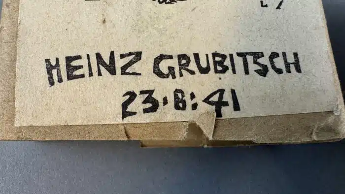 Switbert Lobisser – ORIGINAL Holzstock / Druckstock –  Op. 616  Heinz Grubitsch, Geburtsanzeige 7,5x10 cm  Absolute Rarität – Bild 8