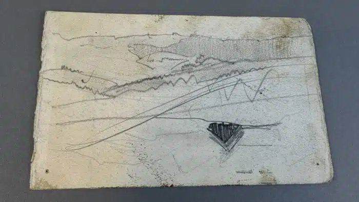 Switbert Lobisser - Aus persönlichem Besitz - 1 Zeichenblatt aus seinem Skizzenbuch Absolute Rarität 10,5x17,5 cm – Bild 4