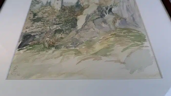 Switbert Lobisser - Aquarell -  Stein im Drautal 1942  48x58 cm Blatt 29x39 cm signiert SL datiert – Bild 5