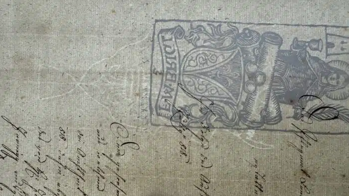 Switbert Lobisser - Holzschnitt - auf altem Brief von 1828 mit Wasserzeichen Stift St.Paul - Op.247  Exlibris F.M. Brigl 24x37 cm  signiert nummeriert – Bild 8