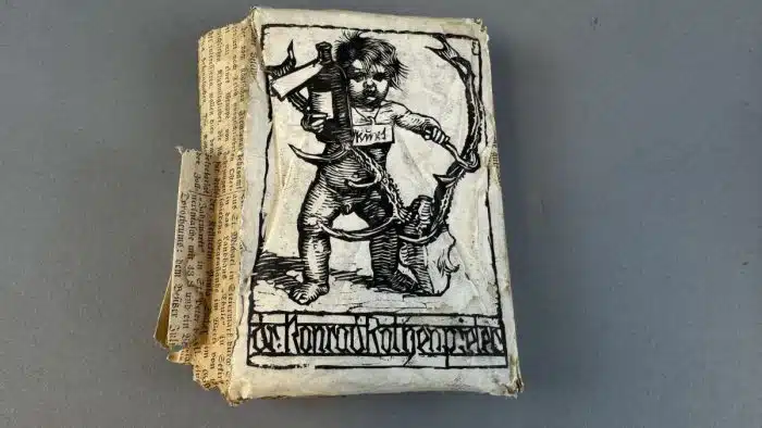 Switbert Lobisser – ORIGINAL Holzstock / Druckstock –  Op 288  Exlibris Dr. Konrad Rothenpieler 8,6x12,5 cm Absolute Rarität – Bild 2