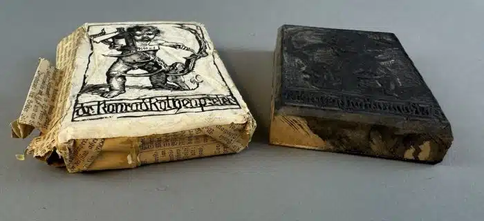 Switbert Lobisser – ORIGINAL Holzstock / Druckstock –  Op 288  Exlibris Dr. Konrad Rothenpieler 8,6x12,5 cm Absolute Rarität – Bild 8