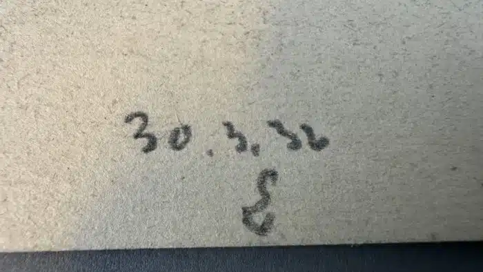 Switbert Lobisser - Aus persönlichem Besitz - 1 Zeichenblatt aus seinem Skizzenbuch Absolute Rarität 18x25 - 11,5x15 cm Signiert datiert – Bild 2