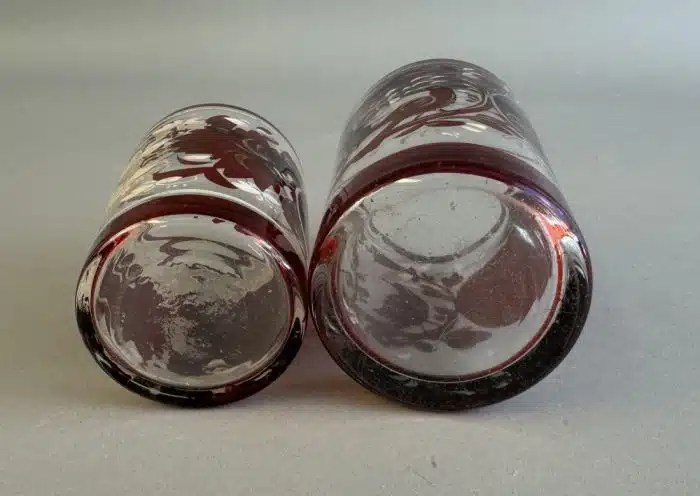 Switbert Lobisser - Aus persönlichem Besitz - 2 Walzenbecher Glas – Bild 3