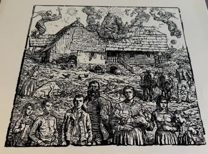 Switbert Lobisser - Holzschnitt - Op. 70 Bauernspruch 41,5x60 cm – Bild 2