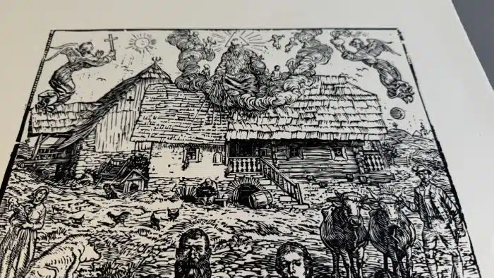 Switbert Lobisser - Holzschnitt - Op. 70 Bauernspruch 41,5x60 cm – Bild 4