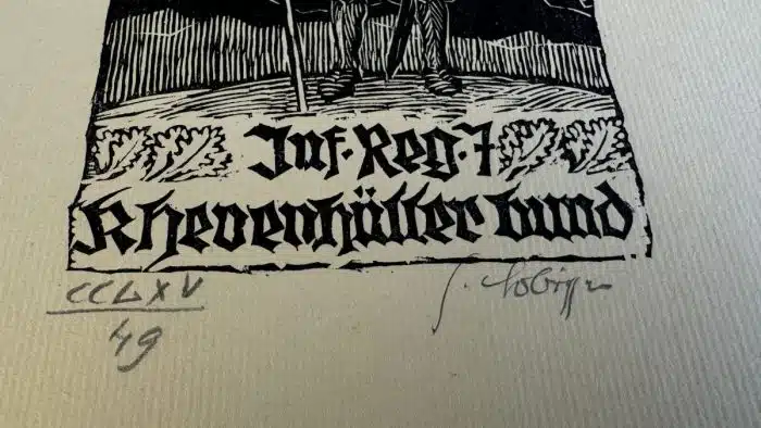 Switbert Lobisser - Holzschnitt - Op. 265  Der kleine Siebener  25x35 cm – Bild 3
