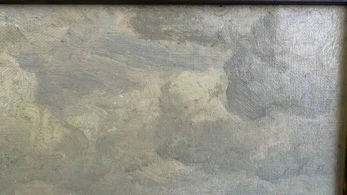 Josef Willroider (Villach 1838–1915 München) Blick auf Kärntner Landschaft, signiert, Öl auf Platte 43 x 53 cm, gerahmt im Nussholzrahmen – Bild 6
