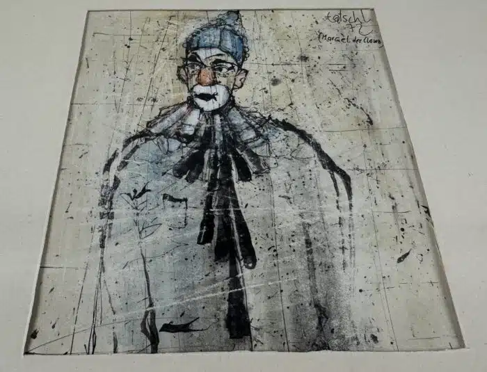 Werner Tatschl (Klagenfurt 1940-1993)  "Clown", signiert Tatschl, datiert 72, Mischtechnik 46 x 34 cm – Bild 5