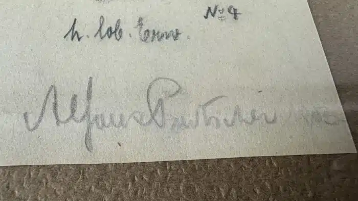 Alfons Purtscher (Klagenfurt 1885-1962 London) Zeichnung Berhardiner signiert, datiert, verglast, gerahmt – Bild 3