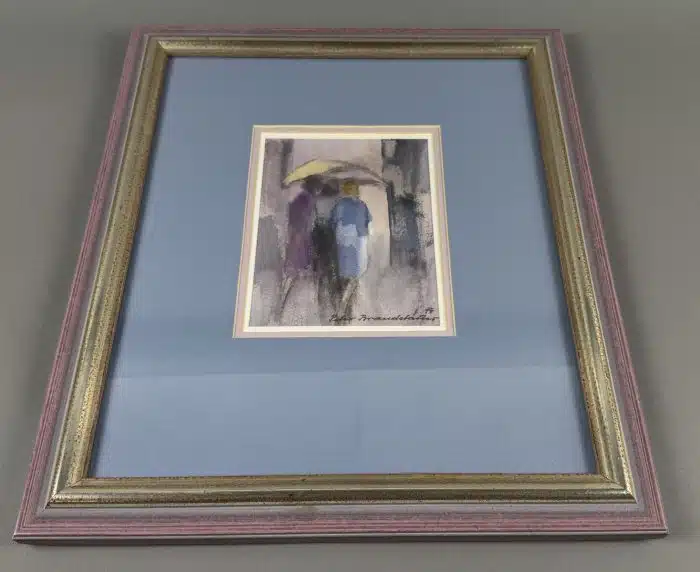 Peter Brandstätter (Spittal 1917-2015) "Straßenszene", signiert Peter Brandstätter 99, Aquarell auf Papier,  36 x 42 cm,