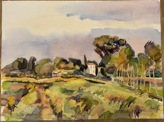 Willi Götzl (Zeltweg 1907-1978 Villach) In der Umgebung von Lignano  signiert Willi Götzl, datiert 1974, Aquarell auf Papier,