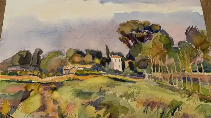 Willi Götzl (Zeltweg 1907-1978 Villach) In der Umgebung von Lignano  signiert Willi Götzl, datiert 1974, Aquarell auf Papier, – Bild 2