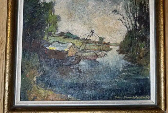 Peter Brandstätter (Spittal 1917-2015) Öl auf Platte signiert Peter Brandstätter 53,  65 x 50 cm – Bild 2