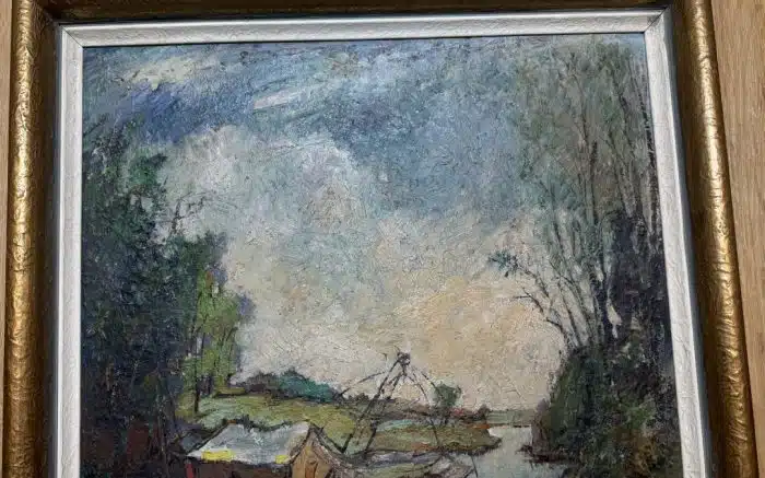 Peter Brandstätter (Spittal 1917-2015) Öl auf Platte signiert Peter Brandstätter 53,  65 x 50 cm – Bild 4