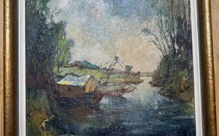 Peter Brandstätter (Spittal 1917-2015) Öl auf Platte signiert Peter Brandstätter 53,  65 x 50 cm – Bild 5