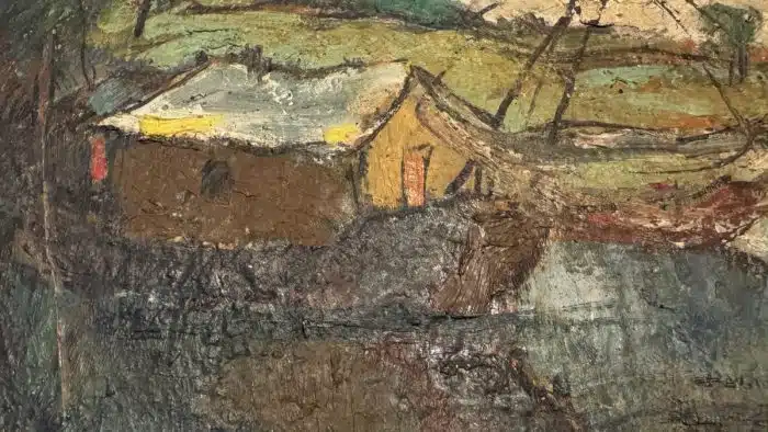 Peter Brandstätter (Spittal 1917-2015) Öl auf Platte signiert Peter Brandstätter 53,  65 x 50 cm – Bild 8