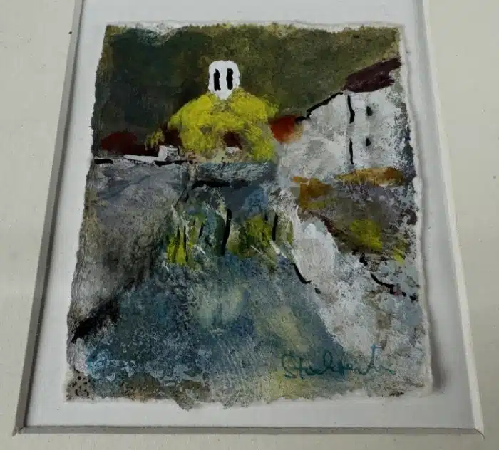 Stockreiter ( Friesach ) 4 Aquarelle je 9 x 9 cm 52,5 x 43 cm verglast, gerahmt signiert – Bild 2