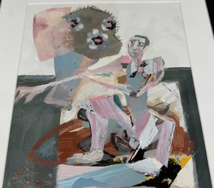 Caroline (Graz 1940 geb.) signiert Caroline, 45 x 55 cm datiert 94, Mischtechnik - Colage auf Papier, gerahmt, verglast – Bild 4