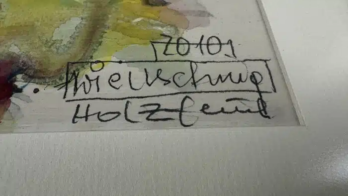 Johann Wieltschnig-Holzfeind (Wernberg bei Villach 1949 geb.) Akt - Aquarell signiert: Wieltschnig- Holzfeind , datiert: 2010, 54,5 x 44,5 cm, – Bild 3