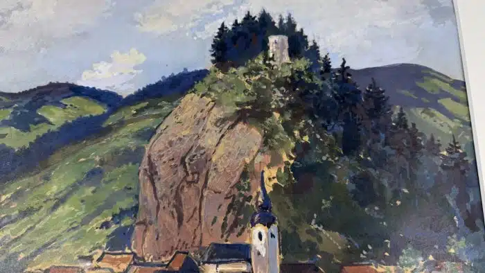 Albert Zahlbruckner (Allerheiligen i. d. Steiermark 1895-1962 Klagenfurt)  Aquarell auf Papier, signiert, datiert 1940 55 x 50 cm Griffen – Bild 4