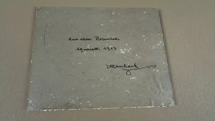 Eduard Manhart (Klagenfurt 1880-1945) Aus dem Rosental signiert E. Manhart, datiert 1913, Aquarell auf Papier 58 x 43 cm, gerahmt, – Bild 9