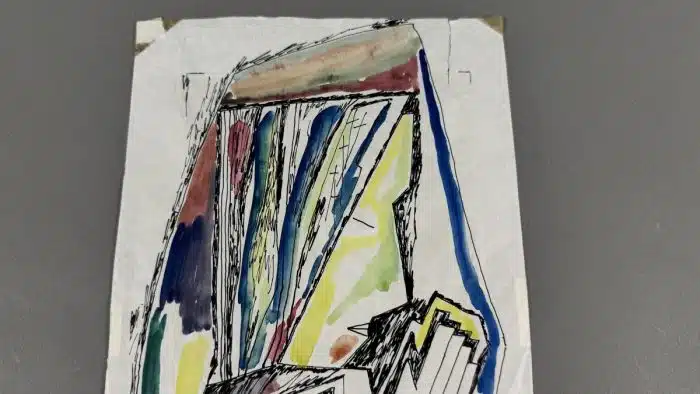 Hans Leb Das Gebet Feder - aquareliert 1954 signiert, 25,5 x 17,5 cm – Bild 4