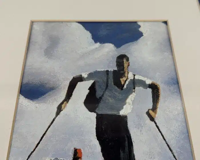 Alfons Walde (Oberndorf 1891–1958 Kitzbühel) Der Aufstieg der Schifahrer - Kunstdruck 52 x 42 cm – Bild 3