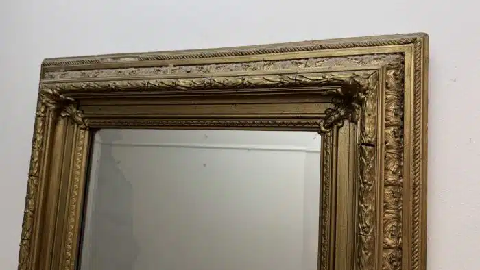 Schmaler Wandspiegel im Biedermeier Stil – Bild 2