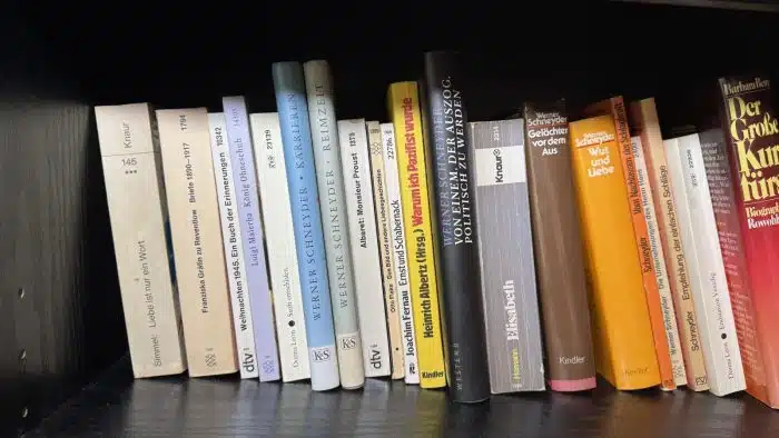 Bücherregal Holz mit Inhalt ( siehe Bilder ) – Bild 3