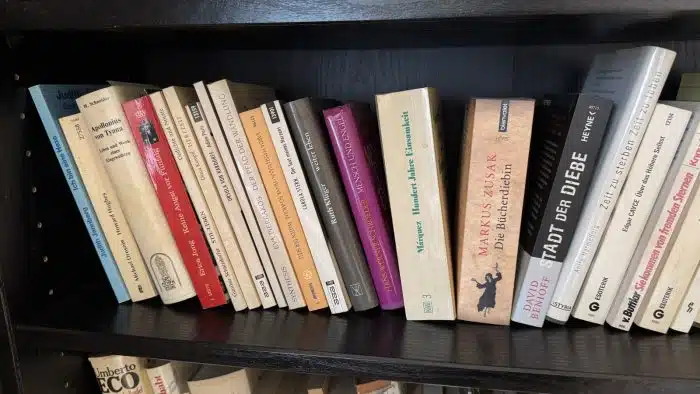 Bücherregal Holz mit Inhalt ( siehe Bilder ) – Bild 5