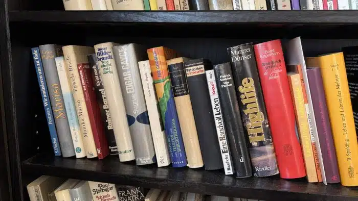 Bücherregal Holz mit Inhalt ( siehe Bilder ) – Bild 9