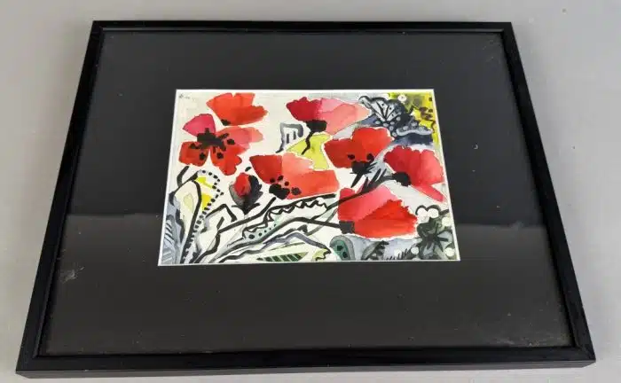Simone Rethel-Heesters Schauspielerin - Aquarell - war sehr gut befreundet mit Ingrid Weis und Harald Leipnitz Deutscher Schauspieler