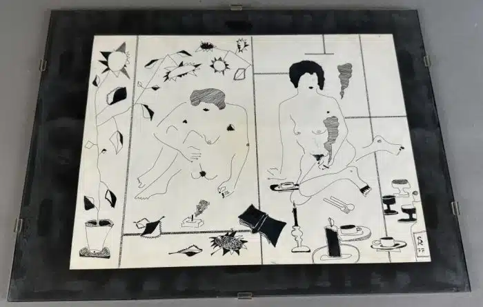 Simone Rethel-Heesters Schauspielerin - Surrealistische und abstrakte Komposition - war sehr gut befreundet mit Ingrid Weis und Harald Leipnitz Deutscher Schauspieler
