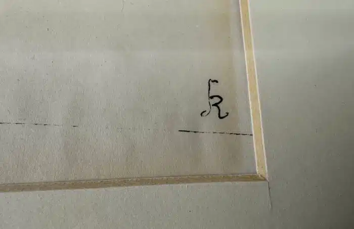 Konrad Koller (Villach 1916-2001) "Figuren" Tusche auf Papier, auf Papier signiert K, 50 x 44 cm gerahmt, verglast – Bild 3