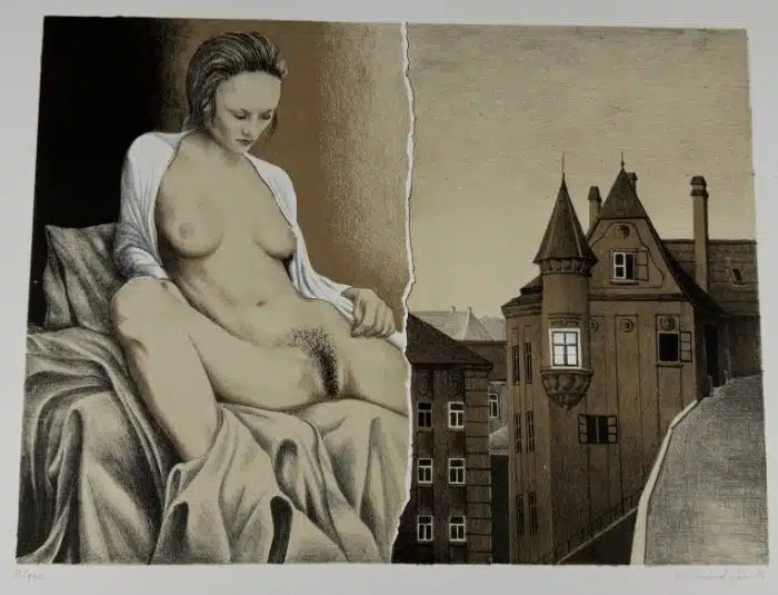 Günther Schatzdorfer (Grieskirchen 1952-2011 Wien) 1976 Lithographie 60 x 50 cm – Bild 4