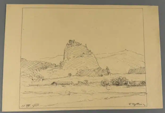 Viktor Mytteis (Schemnitz 1874 – 1936) Bleistiftzeichnung - Hochosterwitz - 31,5 x 21,5 cm signiert, datiert, 1920