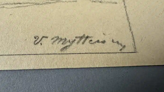Viktor Mytteis (Schemnitz 1874 – 1936) Bleistiftzeichnung - Hochosterwitz - 31,5 x 21,5 cm signiert, datiert, 1920 – Bild 2