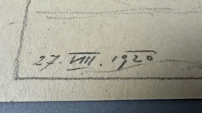 Viktor Mytteis (Schemnitz 1874 – 1936) Bleistiftzeichnung - Hochosterwitz - 31,5 x 21,5 cm signiert, datiert, 1920 – Bild 3