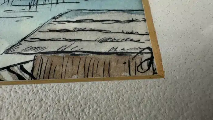 Maria Wörth - Aquarell / Tusche 45,5 x 36 cm unleserlich signiert – Bild 3