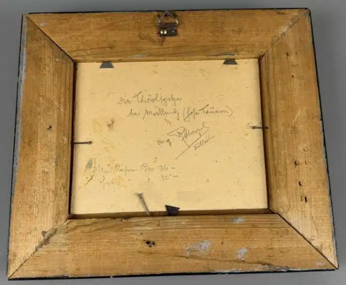 Reinhard Schinzel (Großlobming 1879-1954 Villach) Törlkopf bei Mallnitz - signiert R Schinzel, Öl auf Platte, 27 x 24 cm, gerahmt, – Bild 6